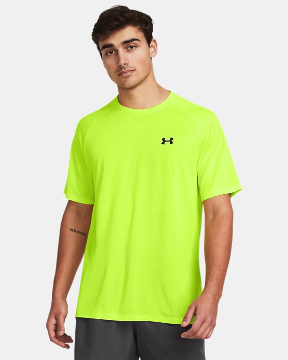 Tee-shirt à manches courtes UA Tech™ 2.0 Tiger pour homme, Yellow, pdpMainDesktop image number 0